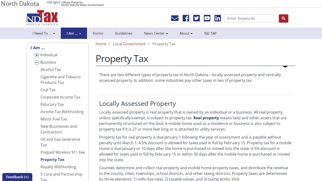 Learn about Property Tax in North Dakota